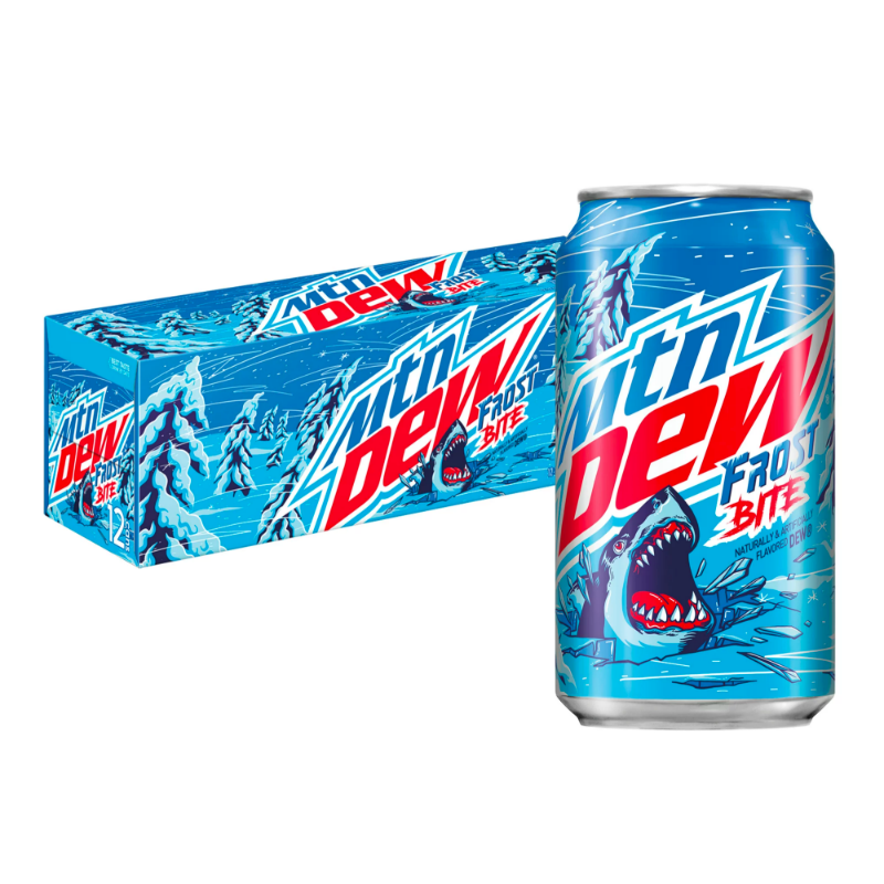 Mtn Dew Frost Bite USA 12oz (355ml) Cans 12 CT
