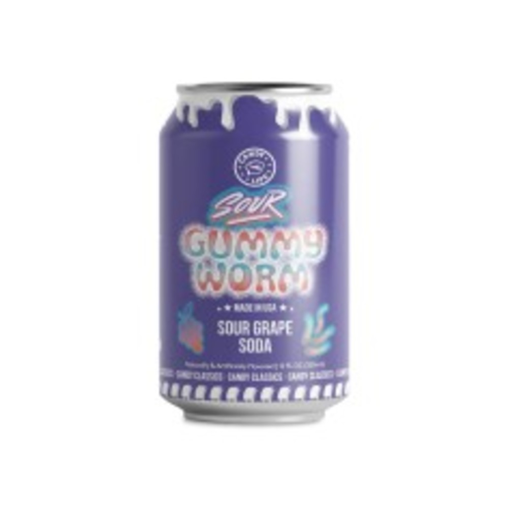 Candy Lips Sour Gummy Worms - Pack of 12 x 355ml